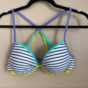 NWOT Victorias Secret Stripe Bikini Top